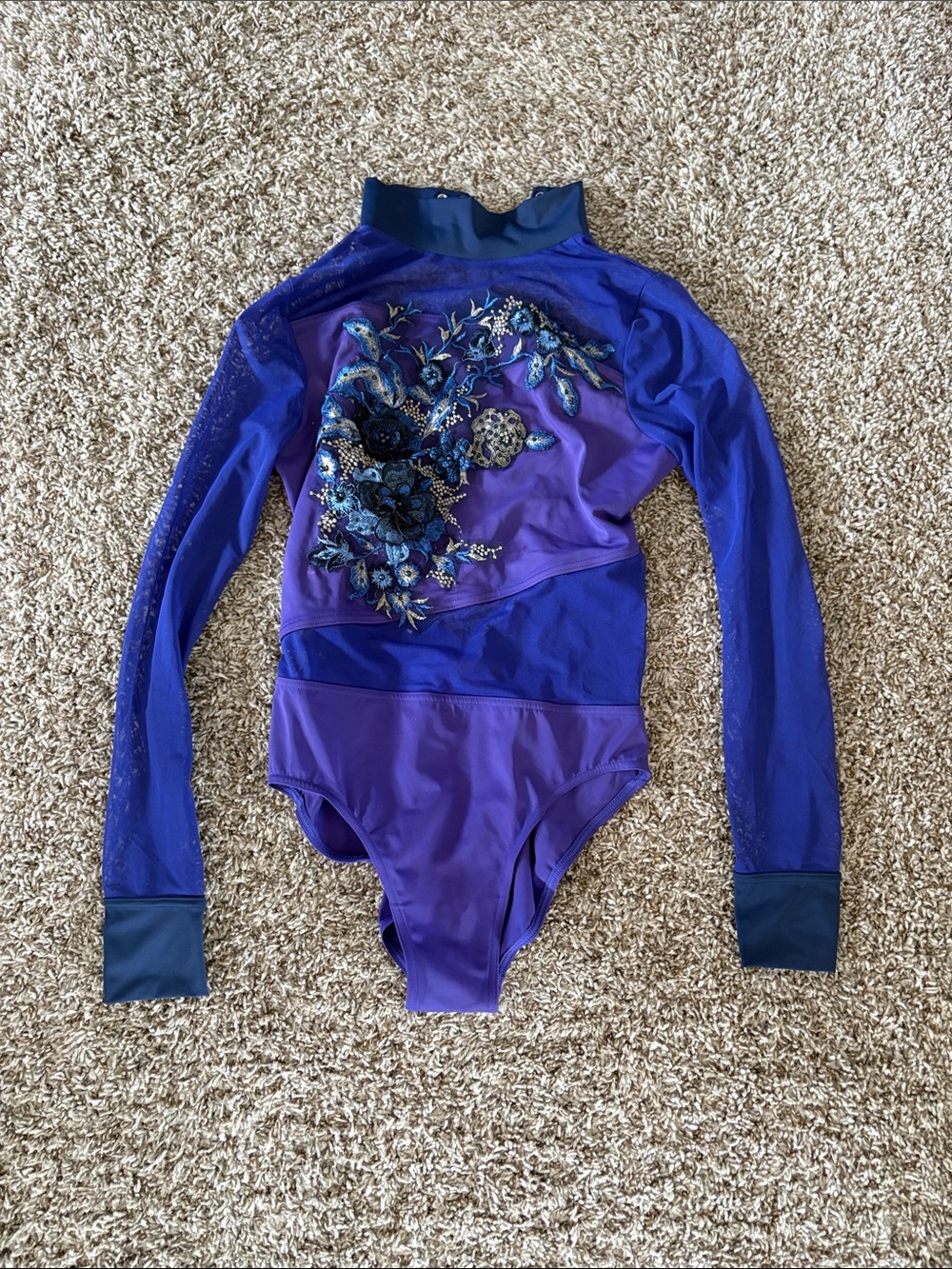 Balera Royal Blue Dance Leotard with Nude Lining
